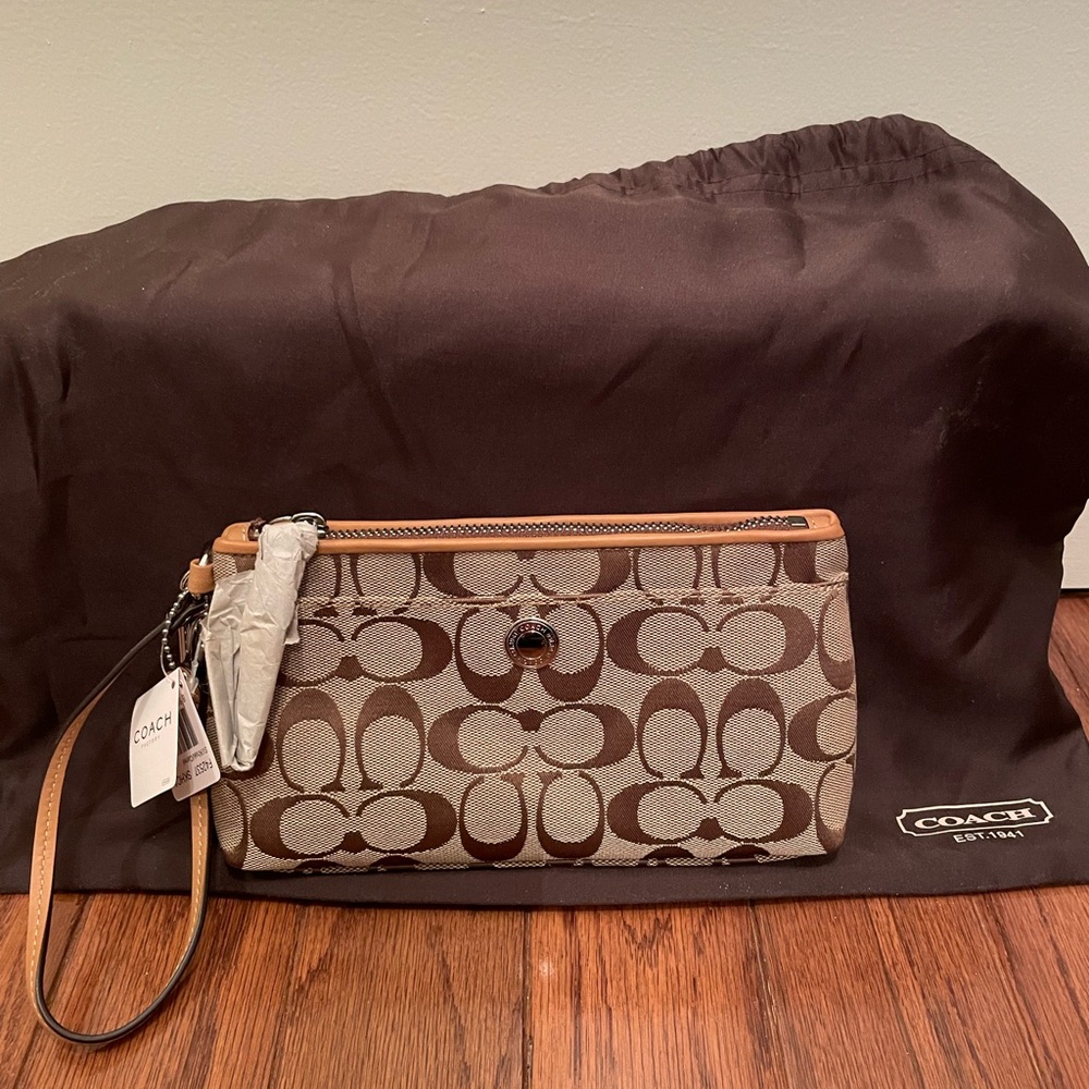 Coach signature clutch wristlet
